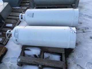 (2) 100 LB Propane Bottles (1) Full, (1) Empty, 8 Years Left On Certs.