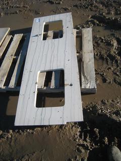 White Granite Bathroom Sink Countertop. Approximately 25 1/2x70 1/2".