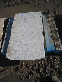 Cream Granite Slab. Approximately 52x28 3/4.