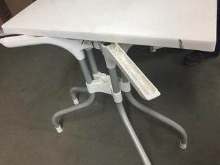 Square Plastic Adjustable Table.