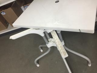 Square Plastic Adjustable Table.