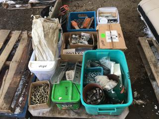 Quantity of Ready Rod, 4" Cabinet Pulls, Door Handles, Electrical Boxes , Nuts & Bolts.