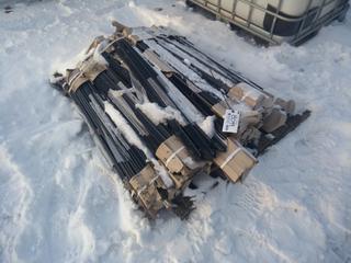 Quantity of Metal Stakes. Approximately 24" Long.