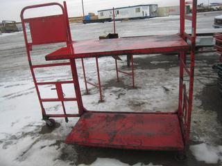 Single Folding Metal Cart 58"x29"x72".