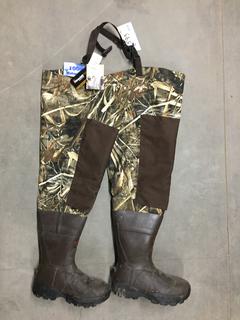 Polyester/Nylon Duck Commander Leg Waders, Size 10, Unused.