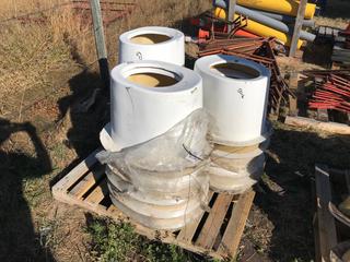 Quantity of Fiberglass Toilet Set For Out Houses.