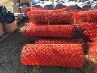 Quantity of Orange Plastic Fencing.
