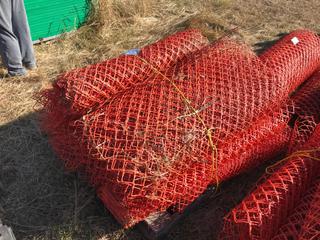 Quantity of Orange Plastic Fencing.