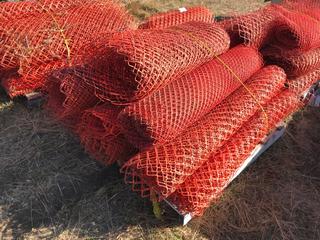 Quantity of Orange Plastic Fencing.