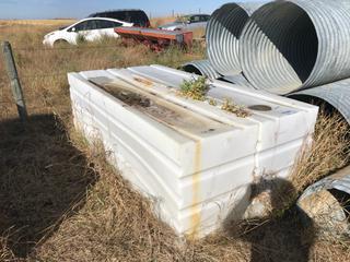 (2) Square Plastic Storage Tanks 24"x36"x96".
