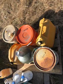 Quantity of Jerry Cans & 5 Gallon Pails.