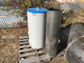Hot Water Tank & Insulated Pipe.