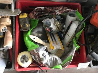 Crate w/ Painting Supplies.