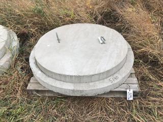 Cement Well On Cistern Cover Approximately 52" Diameter.