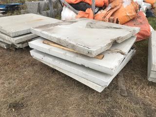 (4) Concrete Slabs 59"x59"x4".