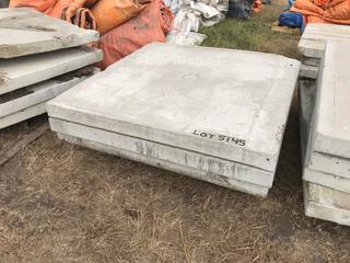 (3) Concrete Slabs 59"x59"x4".