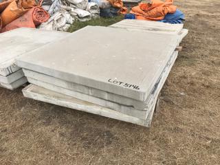 (4) Concrete Slabs 59"x59"x4".
