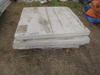 (3) Concrete Slabs 4"x59"x59".