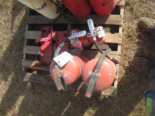 Fire Extinguishers c/w Mounting Brackets.