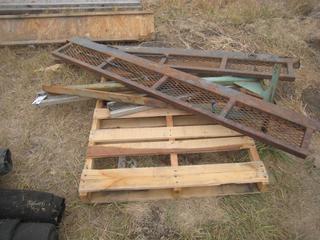 (2) Replacement Runners, 43 1/2'x5'x1 3/4'. (2) Truck Side Rails, 12"x80". (2) Posts, 5' Tall, 18"x4" Base.