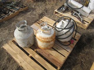 20 LBS Propane Bottles. Hose w/ Regulator.