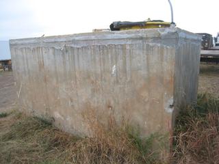 Fully Enclosed Concrete 6' x6'x12' Long. Buyer Responsible For Lifting and Loadout. 27,000 LBS 