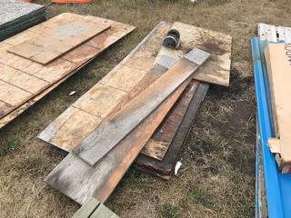 Quantity of Plywood 3/4" 4x8 & OSB 3/4" 4x8.