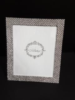Swarovski Crystal Herringbone Weave Silver Frame (8" x 10")