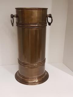 Bronze Handled Umbrella Stand with Rope Detail Round Shaped (8"R x 19.25"H)