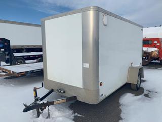 2014 Royal 6'x 14' S/A Enclosed Trailer c/w Side Passage Door, Ramp Back Door, 3500lbs Axles, 2" Ball Hitch, ST205/75R14 Tires. S/N 2S9AL2267E3030483