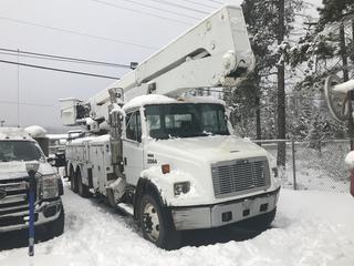 Selling Off-Site - 2000 Freightliner FL80 T/A Bucket Truck c/w Diesel, Auto, Unit # 2064. Note:  Requires Repair. S/N 1FVXJJBB8YHB61572 Located In Cranbrook, B.C.  Must Be Removed By December 23rd.  Out of Province Registration.