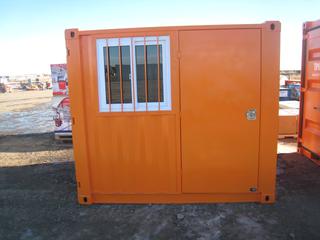 2020 Unused  8Ft Steel Storage Container c/w Window & Man Door c/w Lock Box, Forklift Pockets. SKU # TMG-SC08, Control # 7346.