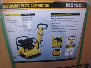 MS160 Reversible Plate Compactor c/w 6.5 HP, 196cc. Control # 7361.