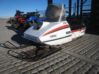 1972 Yamaha 338 Snowmobile c/w 2 Stroke, Extra Belts, Oil Injection, Cover, Showing 1,164 Kms. S/N 840-044660
