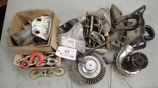 (2) Tow Hooks, Blower Fan, Clutch Fan And Misc Supplies