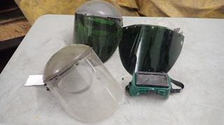 Qty Of (4) Face Shields And (1) Pair Of Goggles