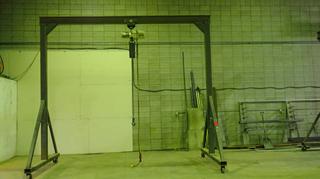 14ft X 7ft X 13ft4in Portable Gantry Crane C/w 2-Ton Coffing Electric Chain Hoist *NOTE: Custombuilt, No Certification*