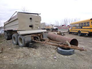 Quad Axle Gravel Pup C/w 26ft Box, Roll Tarp And Air Ride Suspension *Note: No VIN, Buyer Responsible For Load Out, Requires Repair*