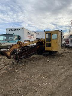 Vermeer Model T-600D Chain Trencher C/w GM Detroit Model 50437001 Diesel Engine, Double Grouser, 20in Track Pads And 17in Side Discharge Conveyor. Showing 1529Hrs. SN 1484. *Note: Running Condition Unknown, Hauling Services Available Upon Request*