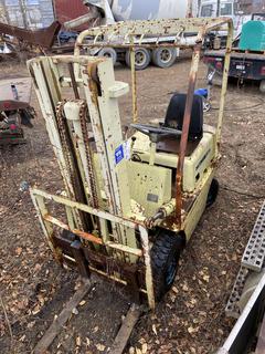 Mitsubishi 2-Stage 1350kg Cap. Forklift C/w Neptune 4 Cyl. Gas Engine, 6.5-10 Front Tires And 5.00-8 Rear Tires. SN 2KEG14 *Note: Unable To Verify Mileage, Running Condition Unknown*