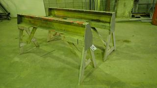 (2) 64in X 3in X 33in Aluminum Sawhorses