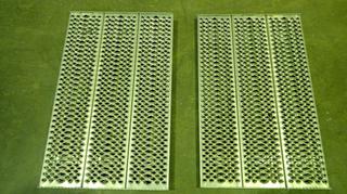 (2) Aluminum Grates C/w Support For Air Lines