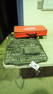 Stanley Incomplete Socket Set C/w 3/4in Dr Ratchet Wrench And Milwaukee Tool Case