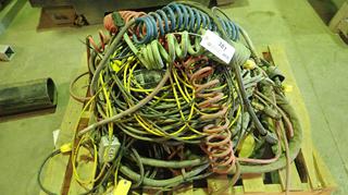 (2) 30ft Push/Pull Whips w/ 22.5Deg Neck C/w Air Gouger, Extension Cords, Air Hoses And Welding Power Cords