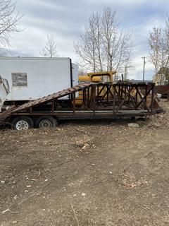 27ft X 7ft T/A Equipment Trailer w/ Spring Susp And 7.5-16 Tires *Note: Unable To Verify VIN, Ramp Not Included*