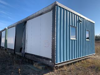 32 Ft. 3 In. L X 20 Ft. W Modus Camp Module, w/ 4 Bedrooms, 2 Bathrooms (Drywall and Mold Damage)  * * NOTE: Buyer Responsible For Load Out.  Located Offsite at TWP Road 743A, Conklin AB, T0P 1H0.  Shipping and Transport Available.  For More Information and Viewing Contact Connor Tighe @ 780-218-4493.  * * 