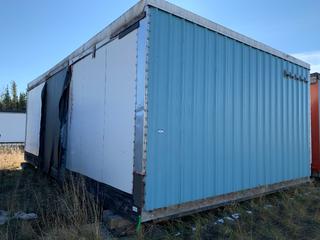 32 Ft. 3 In. L X 20 Ft. W Modus Camp Module, w/ Laundry Room, Utility / Big Room and Side Room ( Slight Mold)  * * NOTE: Buyer Responsible For Load Out.  Located Offsite at TWP Road 743A, Conklin AB, T0P 1H0.  Shipping and Transport Available.  For More Information and Viewing Contact Connor Tighe @ 780-218-4493.  * * 