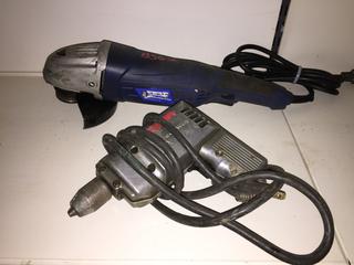Power Fist 5" Angle Grinder & Speedway Drill.