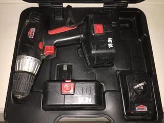 Job Mate 18V Drill, (2) Batteries & Charger.
