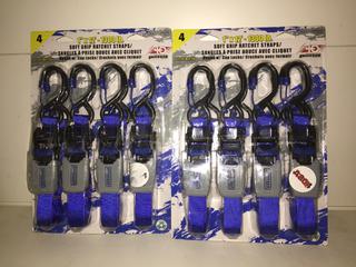 (2) 4-Pack 1" x 12' Ratchet Straps.